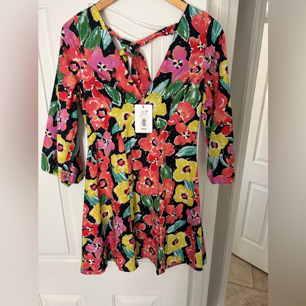 Floral Flirty Bell Sleeve Spring Dress